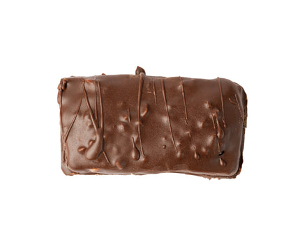 A single Loada Balls Peanut Butter and Caramel protein bar close up product render on a white background.
